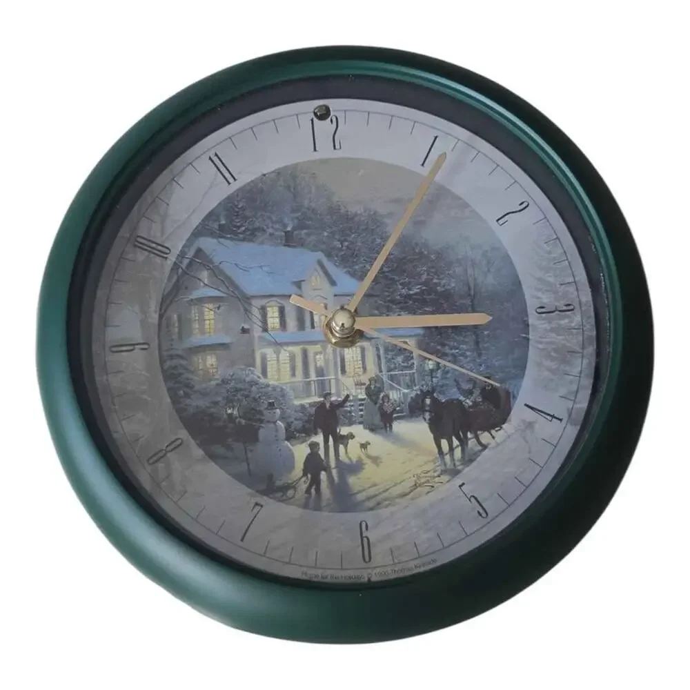 Thomas Kinkade Christmas Carol Clock Home for the Holidays